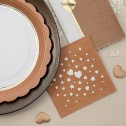 Bildspel - Kaffeservetter Hjärtan Mocha