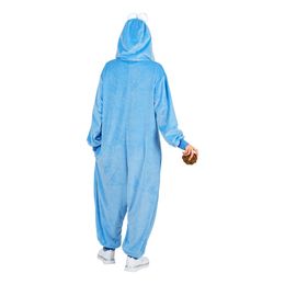 Bildspel - Kakmonster Blå Onesie Maskeraddräkt