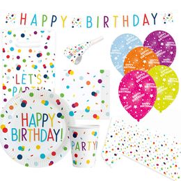 Festpakke Happy Birthday Konfetti