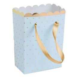 Kalaspåsar Prickiga Ljusblå/Guld