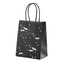 Kalaspåse Svart med Rosa Fladdermöss