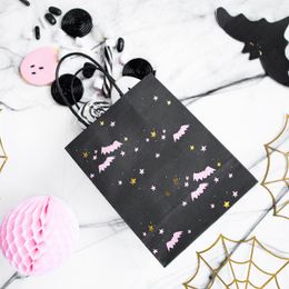 Bildspel - Kalaspåse Svart med Rosa Fladdermöss