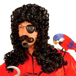 Kapten Krok Peruk med Mustasch