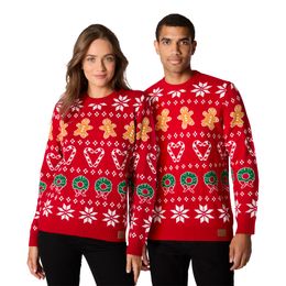 Klassisk Stickad Röd Jultröja