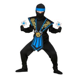 Lysbildefremvisning - Kombat Ninja Blå Barn Karnevalskostyme