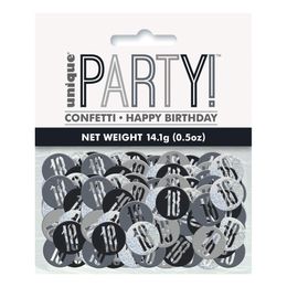 Konfetti 18 Sort/Sølv