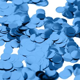 Bildspel - Konfetti Blå Metallic Runda