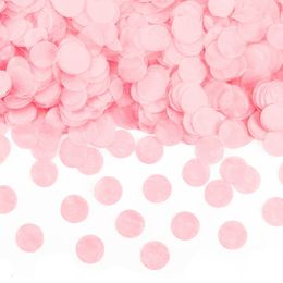 Konfetti Rund Lyserosa