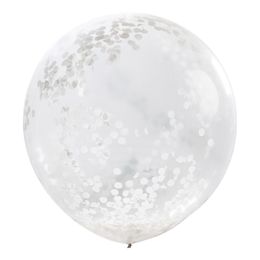 Konfettiballoner Store Hvide