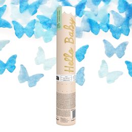 Konfettikanon Sommerfugler Blå