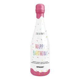 Konfettikanon Flaska Happy Birthday Rosa