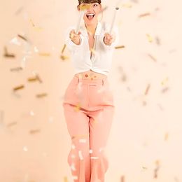 Bildspel - Konfettikanon Happily Ever After Guld/Vit