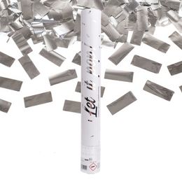 Konfettikanon Sølv Metallic