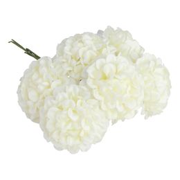 Bildspel - Konstgjord Blombukett Hortensior Elfenben