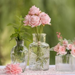 Bildspel - Konstgjord Blombukett Rosor Rosa