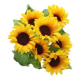 Bildspel - Konstgjord Blombukett Solrosor