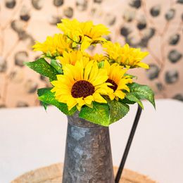 Bildspel - Konstgjord Blombukett Solrosor