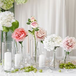 Bildspel - Konstgjord Blomma Pion Rosa