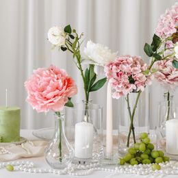 Lysbildefremvisning - Kunstig rose med to knopper hvit