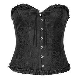 Bildspel - Korsett Svart med Volanger