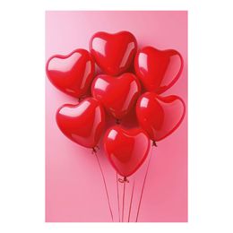 Kort med hjerteformede balloner