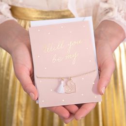Bildspel - Kort med Armband Will You Be My Maid of Honor