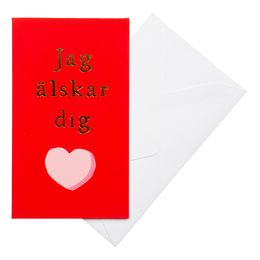 Bildspel - Kort med Kuvert Jag Älskar Dig