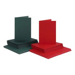 Kort och Kuvert Grön/Röd