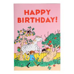 Gratulationskort Pippi Långstrump Happy Birthday
