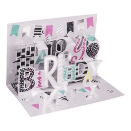 Bildspel - Kort Pop-Up Happy Birthday med Kuvert