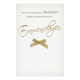 Kort Student Rosett Vit