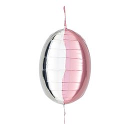 Bildspel - Kuddballonger Silver/Pastellrosa