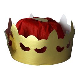 Kongekrone i Pap Guld Metallic