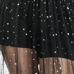 Bildspel - Lång Kjol i Mesh Svart