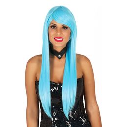 Lång Ljusblå Peruk