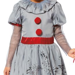 Bildspel - Läskig Clown Klänning Barn Maskeraddräkt