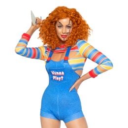 Bildspel - Läskig Docka Body Deluxe Maskeraddräkt