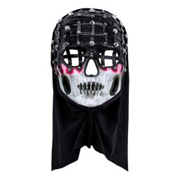 Lysbildefremvisning - Uhyggelig maske med nitter og hætte