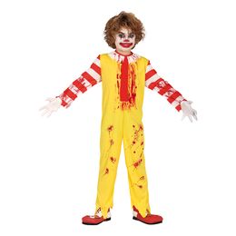 Uhyggelig Fastfoodklovn Børnekostume