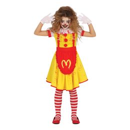 Skummel Fastfoodklovn Kjole Barn Kostyme