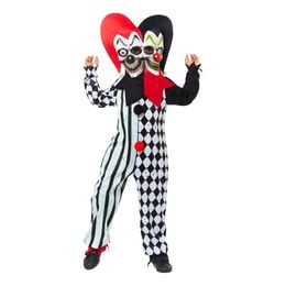 Diaesitys - Pelottava Kaksinaamainen Narri Lasten Naamiaisasu