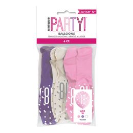 Lysbildefremvisning - Ballonger 18 Rosa/Lilla/Hvit