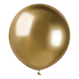 Ballonger Shiny Guld Runda Stora