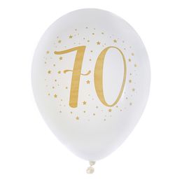 Bildspel - Ballonger Siffra Vit/Guld