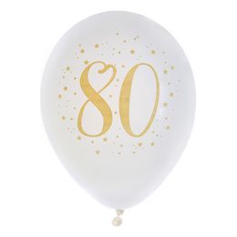 Bildspel - Ballonger Siffra Vit/Guld