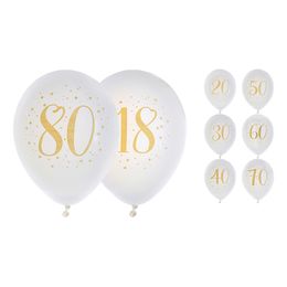 Bildspel - Ballonger Siffra Vit/Guld