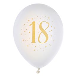 Bildspel - Ballonger Siffra Vit/Guld