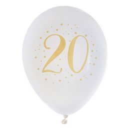 Bildspel - Ballonger Siffra Vit/Guld