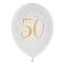 Bildspel - Ballonger Siffra Vit/Guld