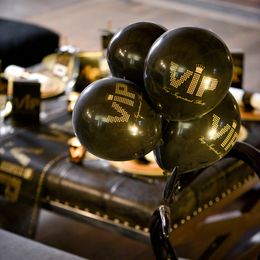 Bildspel - Ballonger VIP Svart/Guld